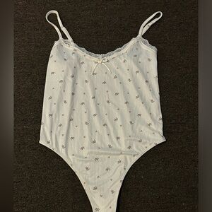 Floral Lace bow coquette Bodysuit